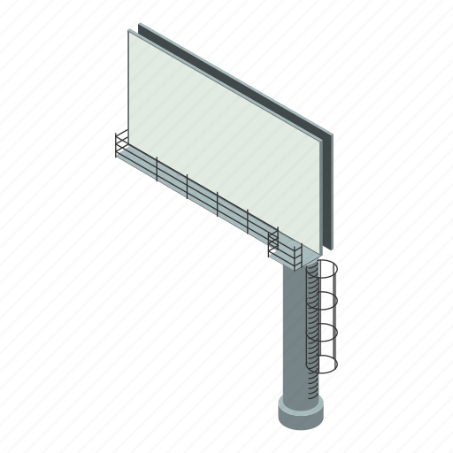 Billboard, business, frame, isometric, road, side icon - Download on Iconfinder