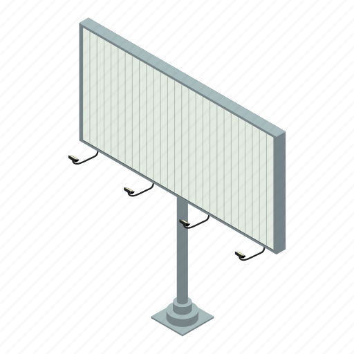 Banner, billboard, business, city, frame, isometric icon - Download on Iconfinder