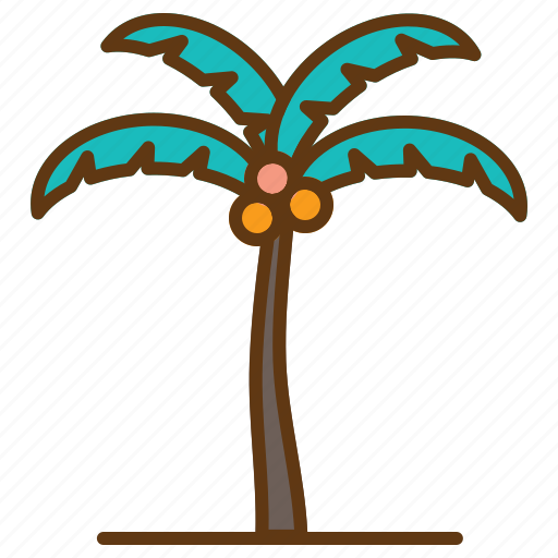 Beach, coconut, holiday, nature, outdoor, summer, trees icon - Download on Iconfinder