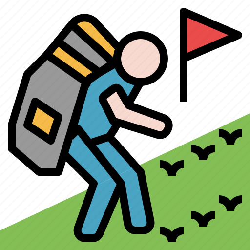 Backpacking, trekking, activity, outdoor, recreation, hiking icon - Download on Iconfinder