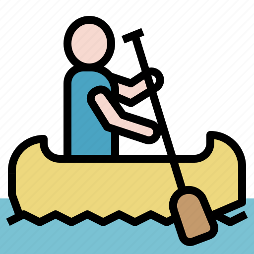 Canoeing, activity, sport, paddling, boat, game icon - Download on Iconfinder