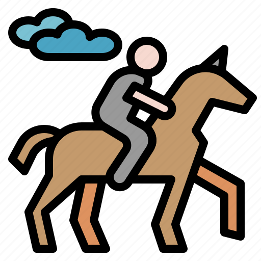 Horseback, riding, sport, saddle, equestrianism, sports icon - Download on Iconfinder