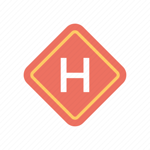 H signboard, healthcare sign, hospital directional sign, hospital road sign, hospital traffic sign icon - Download on Iconfinder