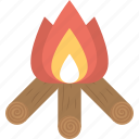 bonfire, campfire, fire, fireplace, flame
