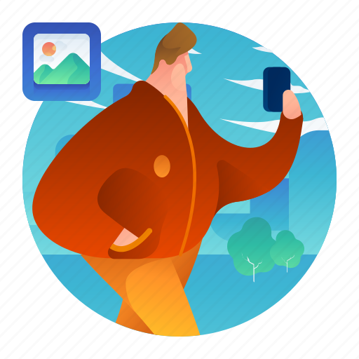 Man, outdoors, people, selfie, taking icon - Download on Iconfinder