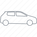 automobile, car, hatchback, small, transport, vehicle