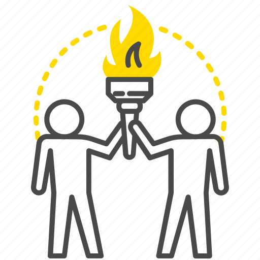 Business, leadership, team, teamwork, torch icon - Download on Iconfinder