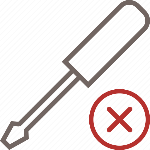 Cancel, repair, screwdriver, tool, tools icon - Download on Iconfinder