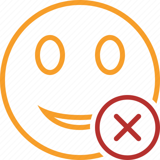 Cancel, emoticon, emotion, face, smile icon - Download on Iconfinder