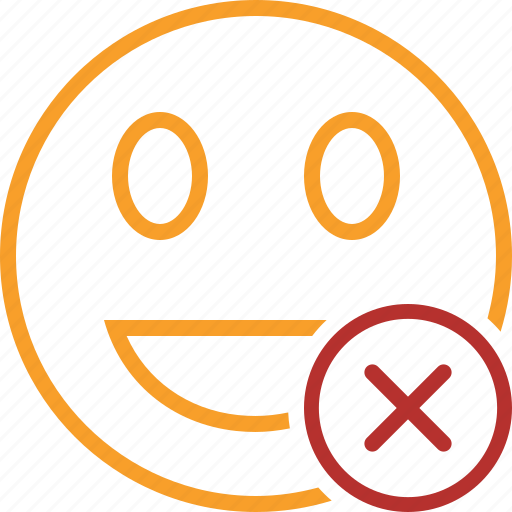 Cancel, emoticon, emotion, face, laugh, smile icon - Download on Iconfinder