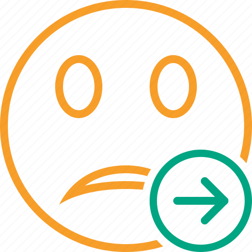 Emoticon, emotion, face, next, smile, unhappy icon - Download on Iconfinder