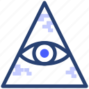 eye, masonic, order, piramid, view
