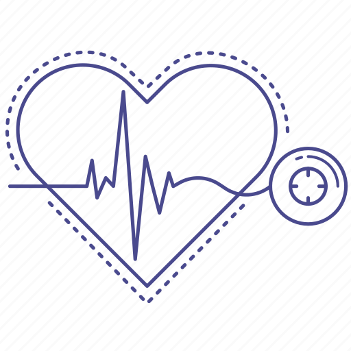 Medical, heart, beat, stethoscope icon - Download on Iconfinder