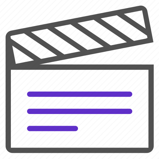Clapper, clapper board, multimedia, play, shooting, video icon - Download on Iconfinder