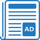 ad, advertise, advertisement, advertising, news, newspaper, sponsor