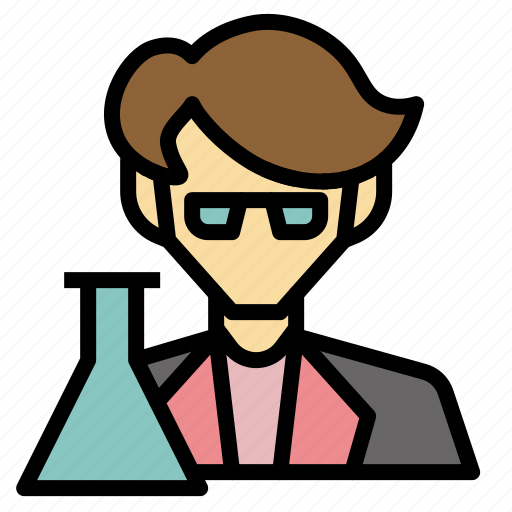 Scientist, laboraotry, technician, resarcher, professor, experiment, science icon - Download on Iconfinder