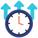 increased, time, subcontracting, timer, clock, increase