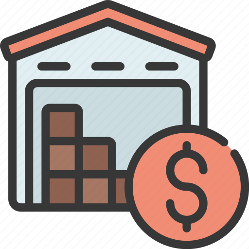 Warehouse, costs, subcontracting, cost, money icon - Download on Iconfinder