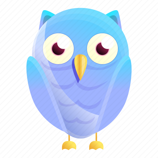 Blue, christmas, gradient, hand, owl icon - Download on Iconfinder