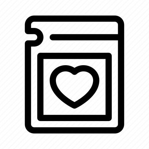 Sachet, packaging, food, and, restaurant, heart, product icon - Download on Iconfinder