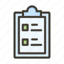 clipboard, document, list, checklist, report