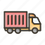 cargo truck, delivery-truck, vehicle, truck, transportation 