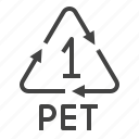 packaging, pet, pete, plastic, recycling, symbol