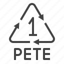 packaging, pet, pete, plastic, recycling, symbol