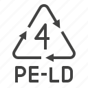 ldpe, packaging, plastic, polyethylene, recycling, symbol