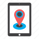 ipad, location, gps, marker, navigation, pin, tablet