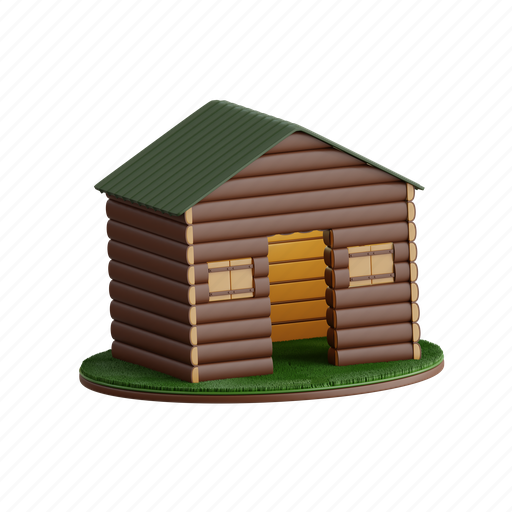 Lodge, travel, tourism, house, nature, view, beautiful 3D illustration - Download on Iconfinder
