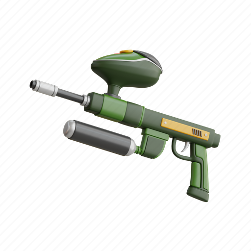 Paintball, paint, game, military, fun, man, sport 3D illustration - Download on Iconfinder