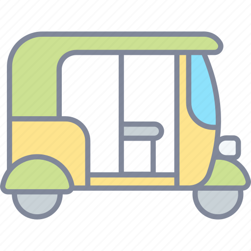 Rickshaw, three wheeler, transport, tuktuk icon - Download on Iconfinder