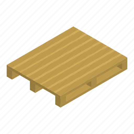 Business, cartoon, delivery, hand, isometric, pallet, paper icon