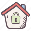 padlock, home, safe, building 