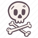 skull, bones, death, skull and bones