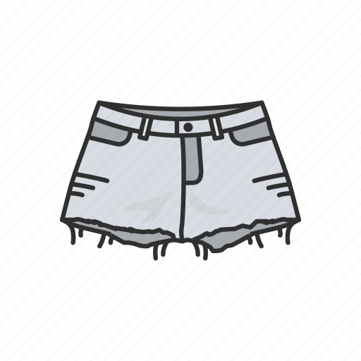 Denim, denim short, fashion, garment, jeans, short, tattered shorts icon - Download on Iconfinder
