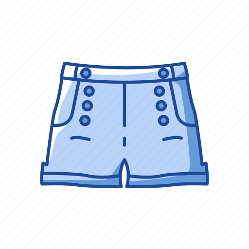 Clothing, denim, denim shorts, fashion, jeans, shorts, tattered shorts icon - Download on Iconfinder