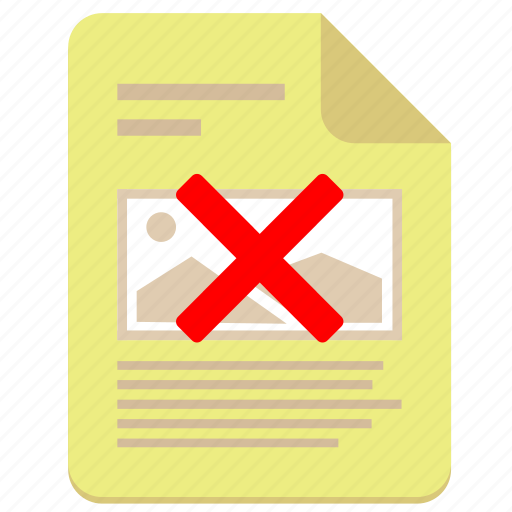 Cancel, doc, document, file, paper, photo, print icon - Download on Iconfinder