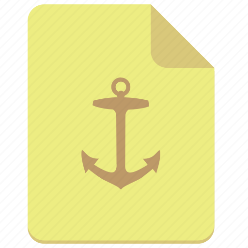 Anchor, doc, document, paper, sign icon - Download on Iconfinder