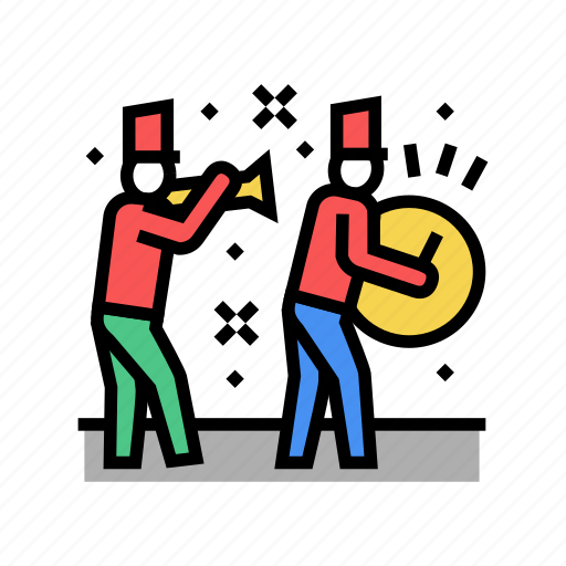 Orchestra, playing, music, parade, celebration, festival icon - Download on Iconfinder