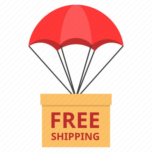 Box, cargo, delivery, free, logistic, parachute, shipping icon - Download on Iconfinder