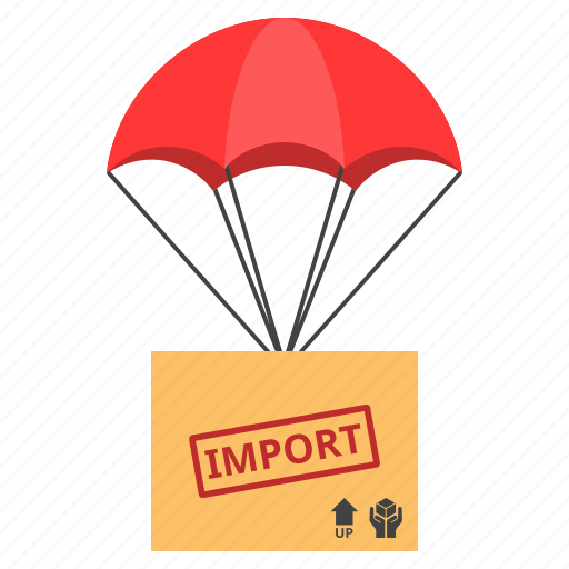 Box, delivery, import, parachute, shipping, shopping icon - Download on Iconfinder