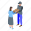 business, cartoon, computer, delivery, home, isometric, parcel 