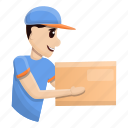courier, business, box, delivery, hand