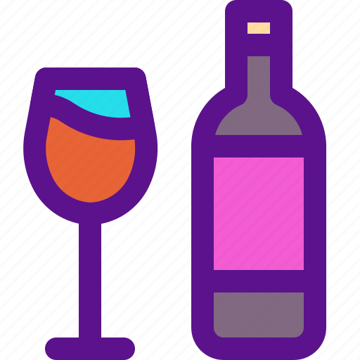 Bottle, drink, france, fruit, glass, grapes, wine icon - Download on Iconfinder
