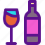 bottle, drink, france, fruit, glass, grapes, wine 