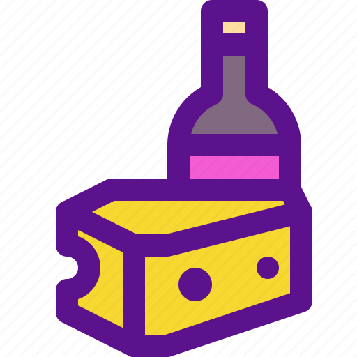 Cheese, drink, ementaler, food, fruit, grapes, wine icon - Download on Iconfinder