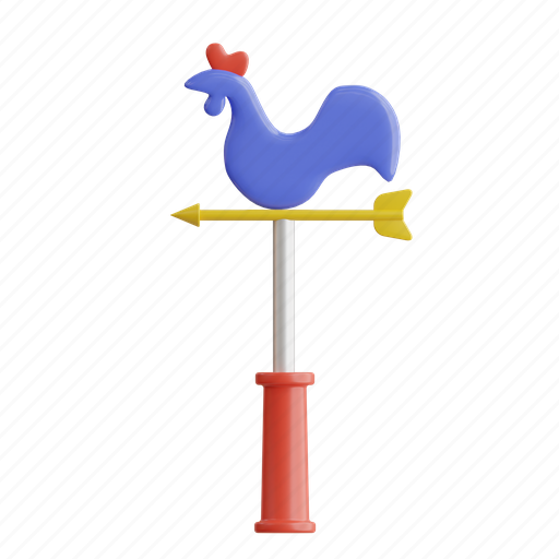 Rooster, farm, chicken, poultry, cock, nature, hen 3D illustration - Download on Iconfinder