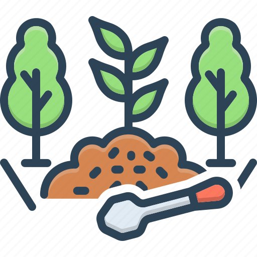 Gardening, horticulture, spade, plant growing, sapling, plantation, farming icon - Download on Iconfinder